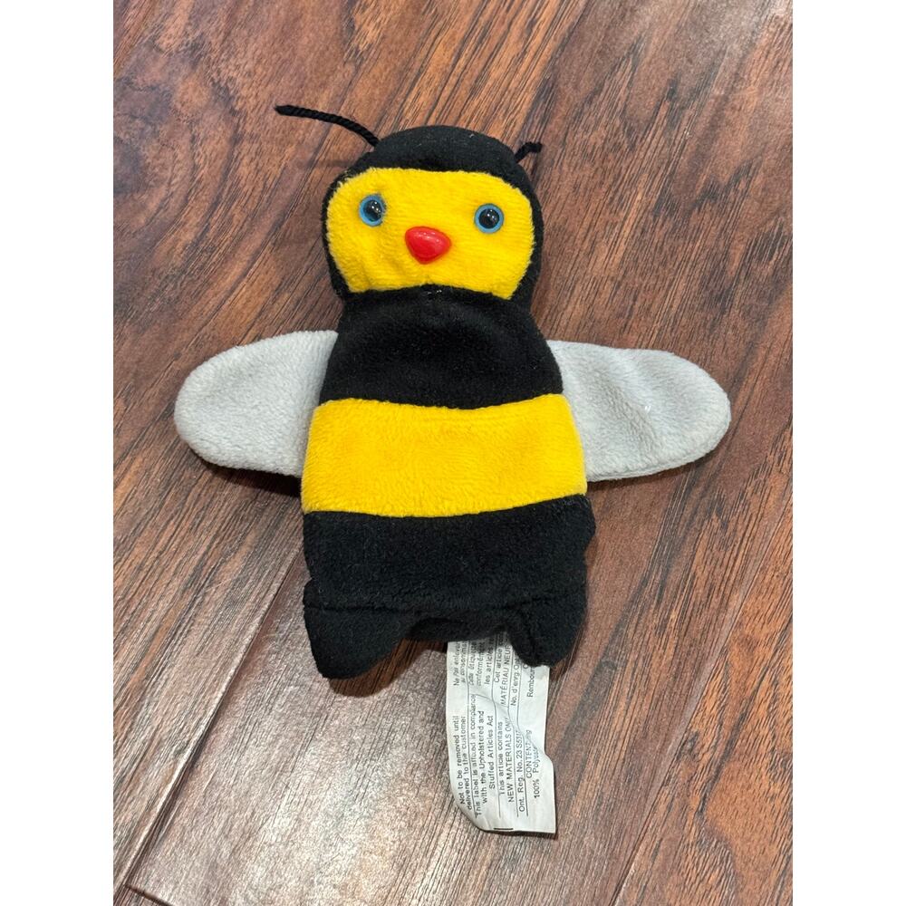 Vintage Wangs International Bumble Bee Beanie Plush stuffed animal Red Nose